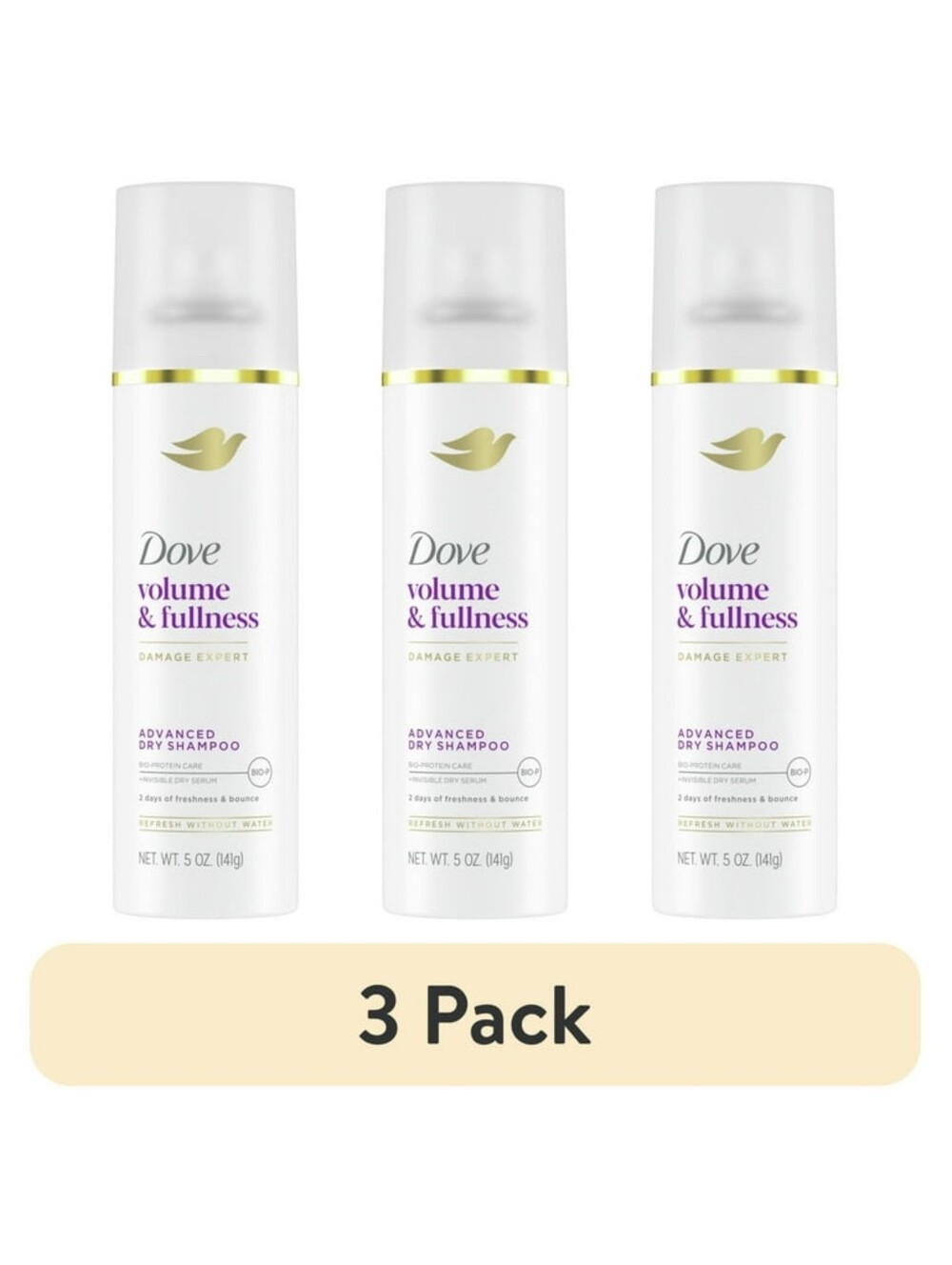 Dove Volume & Fullness Advanced Dry Shampoo 3 Pack 5oz New
